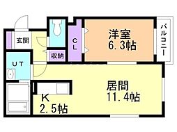 間取図画像 1LDK