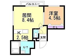 ＮＥＵ円山（ノイ円山） 5階1LDKの間取り
