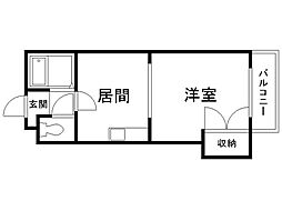 プレジール山鼻 508 5階1DKの間取り