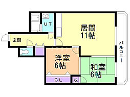間取図画像 2LDK