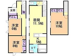 貸家（2−15） 1階3LDKの間取り