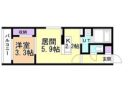 間取図画像 1LDK