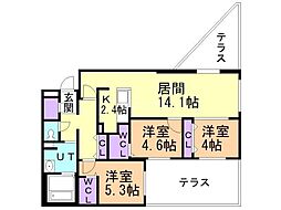 間取図画像 3LDK