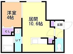 S-RESIDENCE桑園イースト 1LDKの間取図画像