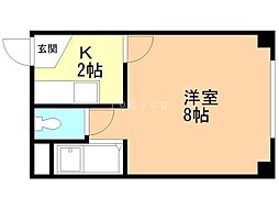 ノースピア23 1Kの間取図画像