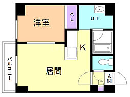 アンビエンテ131 1LDKの間取図画像