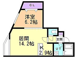 Giulietta 1LDKの間取図画像