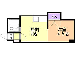 ロードサイド24 1DKの間取図画像