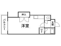 コーポ・フランセ・宮の森 ワンルームの間取図画像