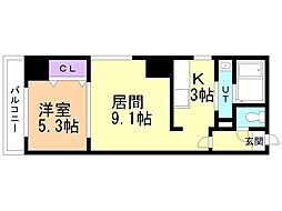 スペース北3条 1LDKの間取図画像