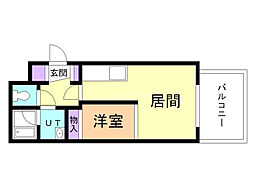 カピテーヌ円山 1LDKの間取図画像