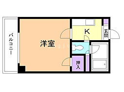 ハートランド12 1Kの間取図画像
