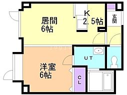 エクセル神宮 1DKの間取図画像