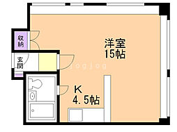チサンマンション札幌第2 1Kの間取図画像