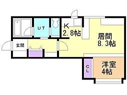 Y'z 1LDKの間取図画像