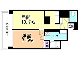 しんたくハイツ南大通 1LDKの間取図画像