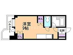 サンシャイン・シティー21 ワンルームの間取図画像