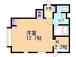 RUAN×RUAN 1Kの間取図画像