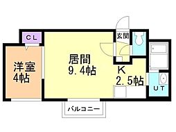 札幌市中央区北三条西27丁目マンション 1LDKの間取図画像