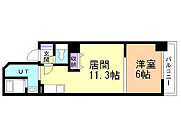 MulberryGarden512 1LDKの間取図画像