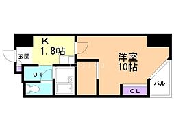D'sVARIE札幌レジデンス 1Kの間取図画像