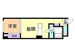 パークヒルズ中央12 1LDKの間取図画像