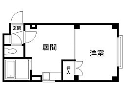 スカイパーク10・9 1DKの間取図画像