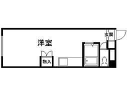 エクセレンス18 ワンルームの間取図画像