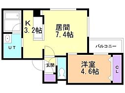 札幌市中央区北七条西11丁目マンション 1LDKの間取図画像