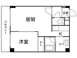 セトルクラシカル 1DKの間取図画像