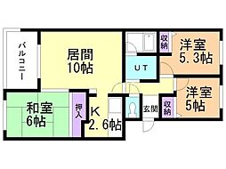 旭ケ丘ガーデンヒルズ 3LDKの間取図画像