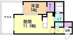 Laviebelle 1LDKの間取図画像