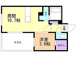 Alivis 宮の森 1LDKの間取図画像