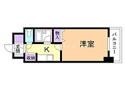 エレガンス円山 1Kの間取図画像