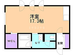 Finest08 ワンルームの間取図画像