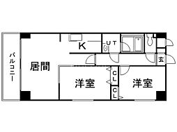 パールイレブン 2LDKの間取図画像