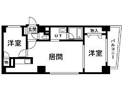 ビッグパレス中島公園リバーサイドB棟 2LDKの間取図画像