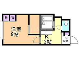 レオパレスセントラル南4条A 1Kの間取図画像