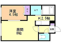 FORESTERIOR 1LDKの間取図画像