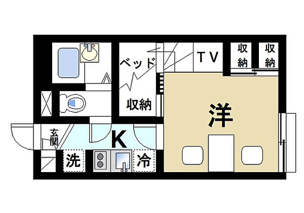 レオパレスシュークル　大和桜井 ｜奈良県桜井市大字上之庄(賃貸アパート1K・2階・20.96㎡)の写真 その2