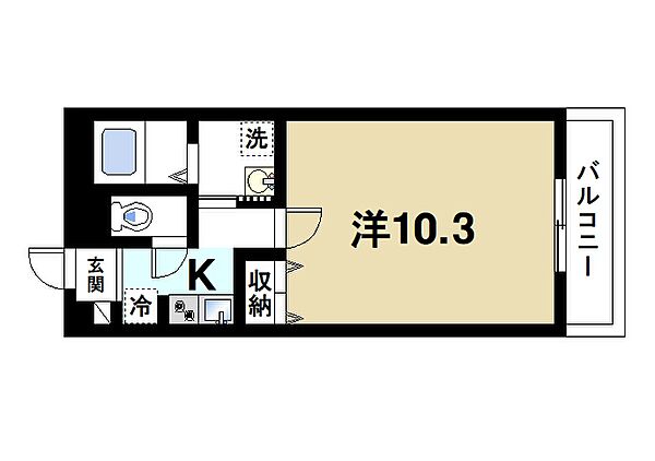 アンプルール　リヒト ｜京都府相楽郡精華町光台4丁目(賃貸アパート1K・1階・29.81㎡)の写真 その2