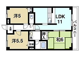 奈良県大和郡山市九条町（賃貸マンション3LDK・5階・59.53㎡） その2