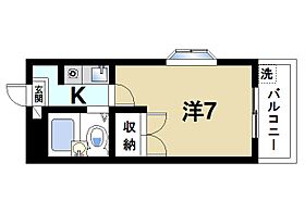 ロイヤルクリヨン  ｜ 京都府木津川市相楽古川（賃貸マンション1K・4階・18.67㎡） その2