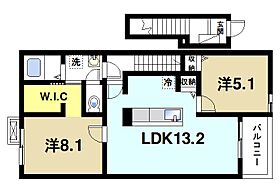 ラ・レコルトA  ｜ 京都府木津川市城山台11丁目（賃貸アパート2LDK・2階・58.70㎡） その2