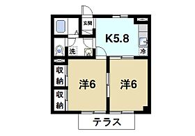 奈良県生駒市西松ケ丘（賃貸アパート2K・1階・40.57㎡） その2