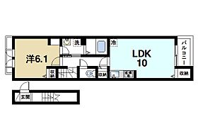 奈良県大和郡山市柳町（賃貸アパート1LDK・2階・43.79㎡） その2