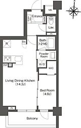 バウスステージ大濠 1LDKの間取図画像