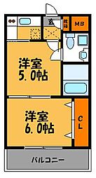 エステート・モア大手門 2Kの間取図画像