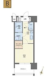 コモテリア渡辺通 1Kの間取図画像