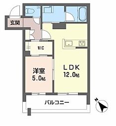 コンフォート H2026 1LDKの間取図画像